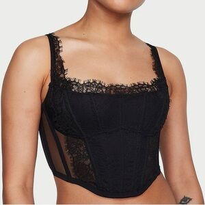Victoria’s Secret Black Lace Corset Top